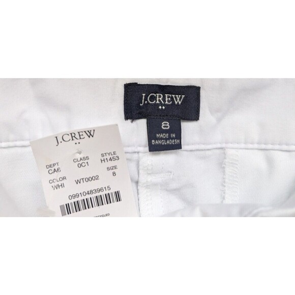J. Crew 5" Classic Chino Short White Summer Neutral Size 8 - Picture 8 of 9